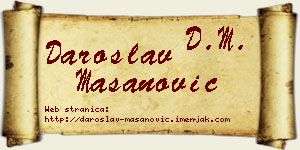 Daroslav Mašanović vizit kartica